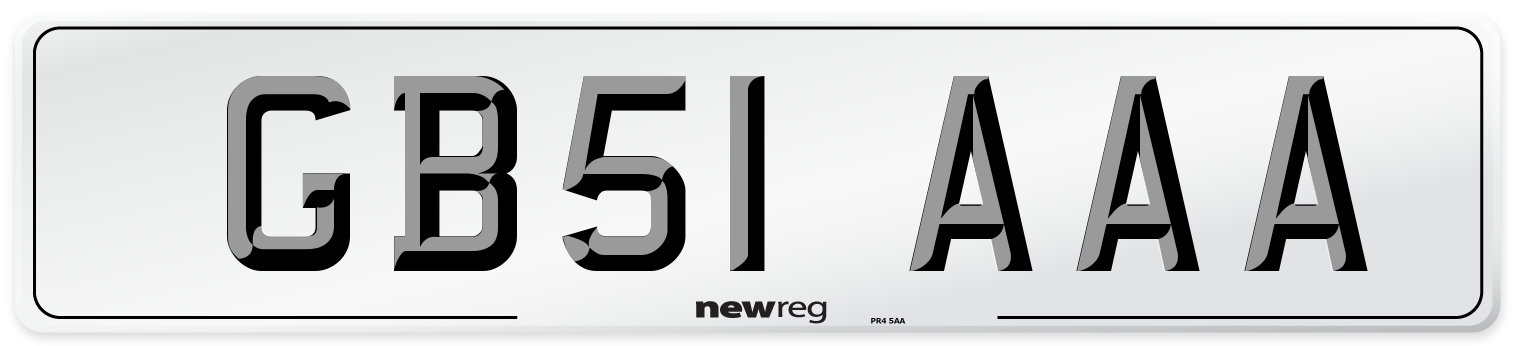 GB51 AAA Number Plate from New Reg